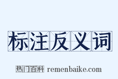 标注反义词是什么意思的图片